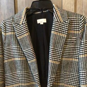 Loft Petite modern plaid blazer